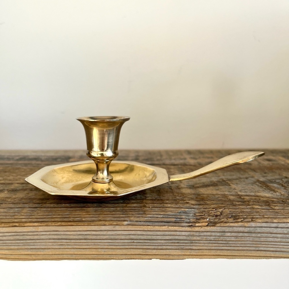 Brass chamber candlestick